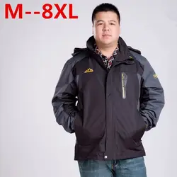 Большие размеры 10XL 8XL 6XL 5XL 4XL зимняя куртка мужская верхняя одежда флисовая утепленная хлопковая стеганая парка пальто мужская