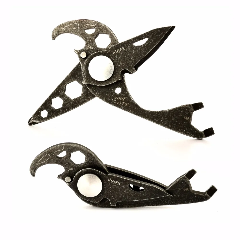 EDC Mini Multi Pocket Tool Outdoor Camping Hand Tool Stainless Steel Survival EDC Gear Tactical Wrench Screwdriver Bottle Opener