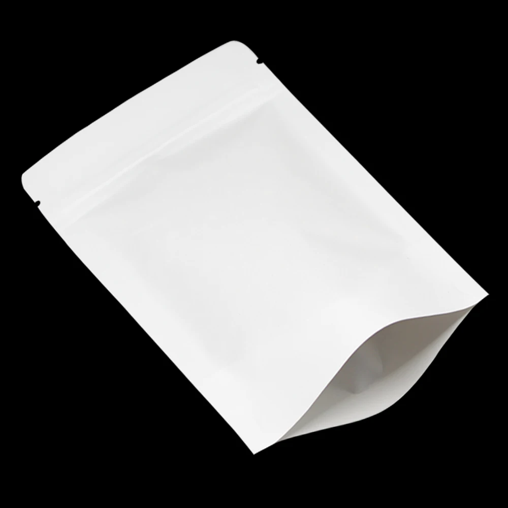 Download 50Pcs 4.7''x7.9'' (12x20cm) Zipper Lock White Kraft Paper ...