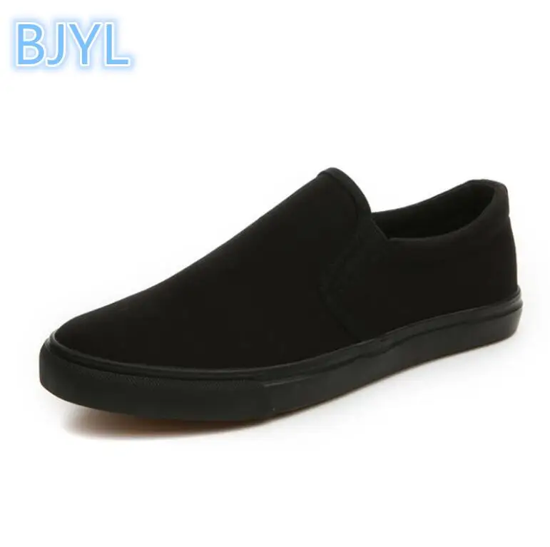 

BJYL 2018 new summer canvas shoes men's low to help lazy shoes a pedal shoes wild men's shoes youth slip