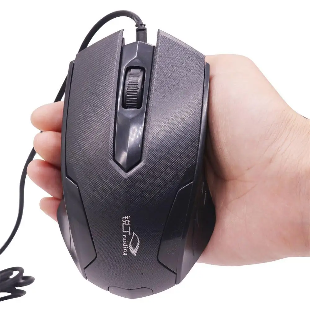 1 pcs 1.5M USB Wired Mouse Rechargeable One wheel USB cable length Computer Office Accessories d15