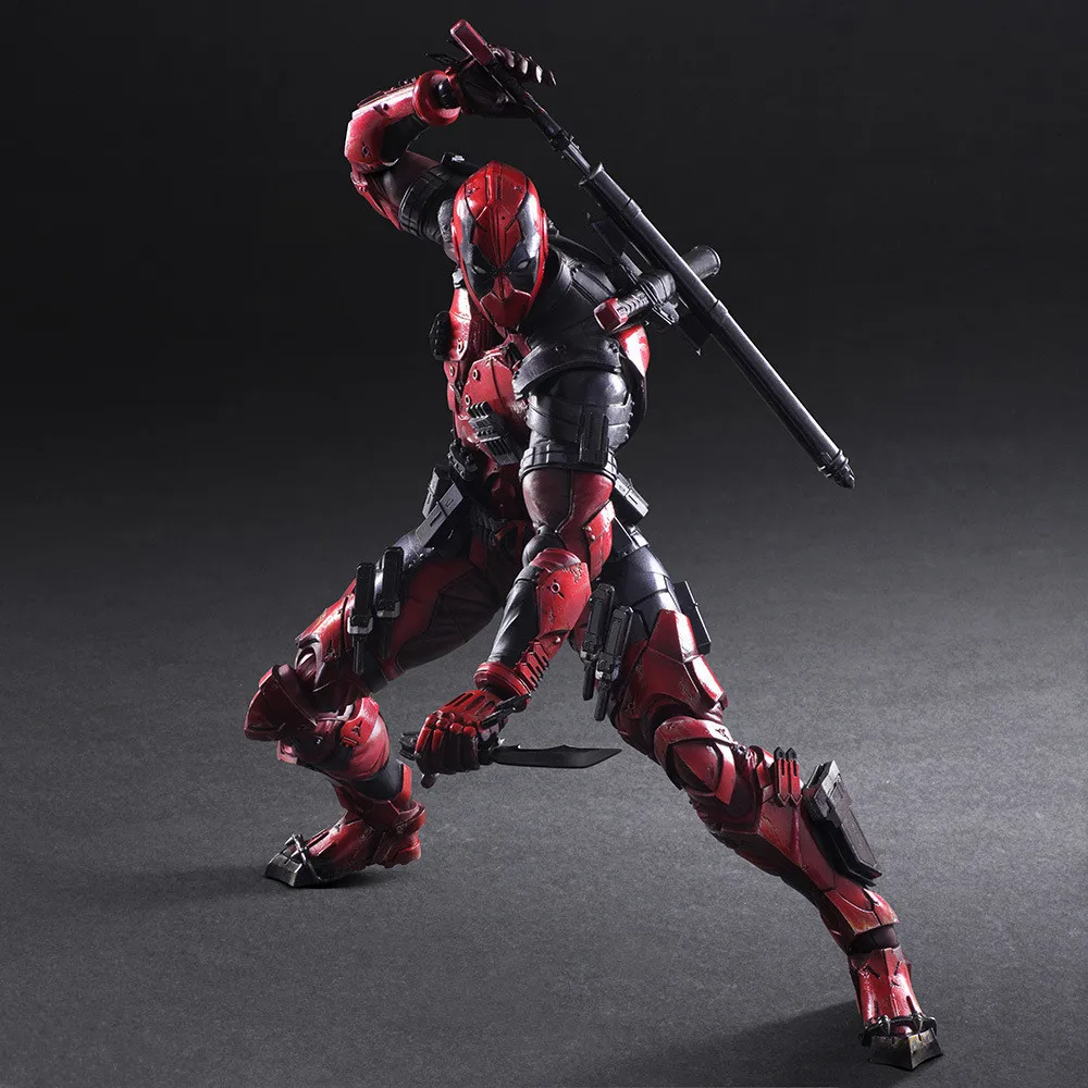 Play Arts Marvel 26 см Дэдпул оригинальная ПВХ фигурка модель игрушки