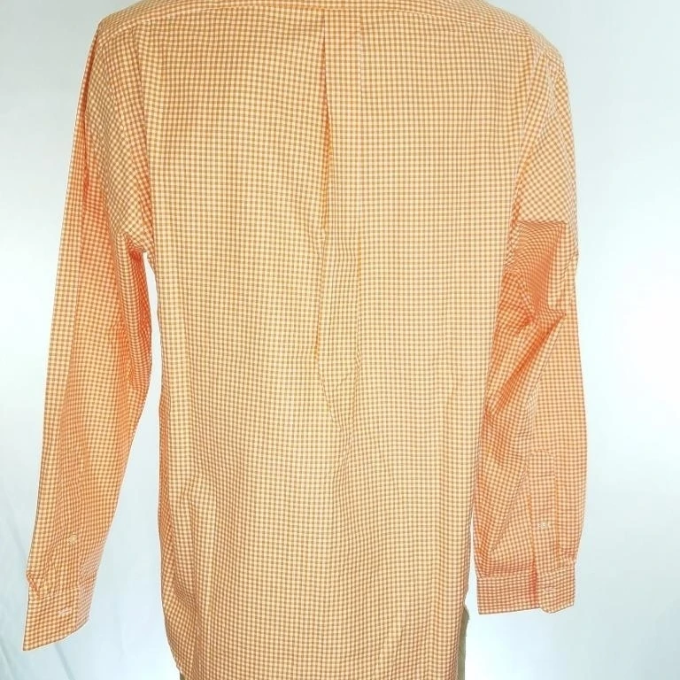 RALPH LAUREN MEN'S ORANGE GINGHAM SPORT SHIRT COTTON SZ XL NWT $90 (4)