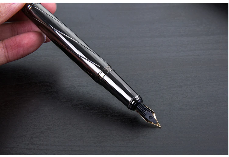 Роскошные металла серебряного авторучка чернила пера 0,5 мм студенты каллиграфия пера для написания Канцтовары подарки