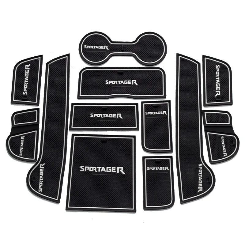 

12Pcs Lot Car Interior Upholstery For 15 Kia Sportage R Rubber Mat Car Accessories Non-Slip Mat Auto Accessories Interior