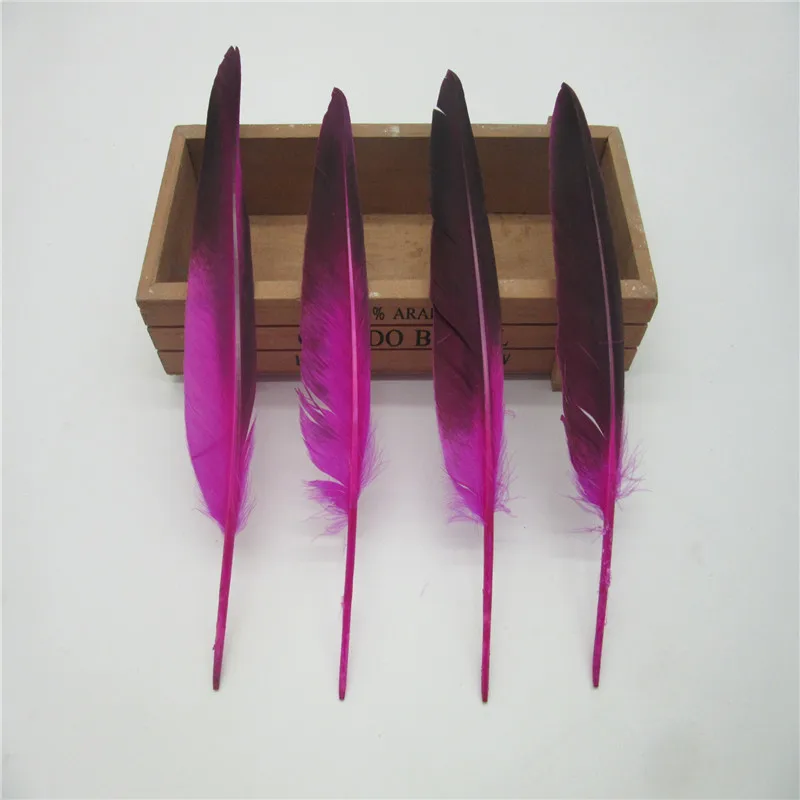Yytesco 100pcs/lot Natural Goose Feathers 1318cm/58 Inch Rose