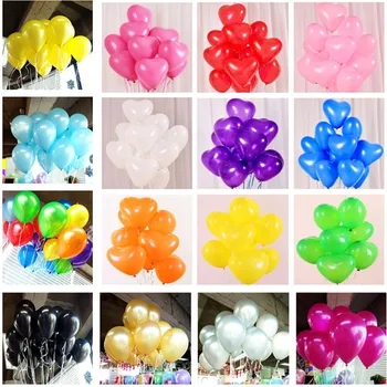 

5pcs 10inch 2.2g Blue Pearl Latex Balloon Heart Air Ball Inflatable Wedding Balloons Children Birthday Party Decoration Balloon