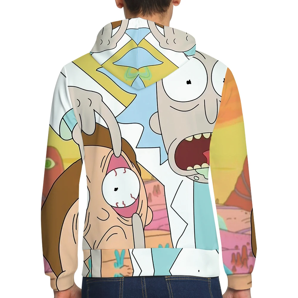 KYKU Rick And Morty Hoodies Black Clothing  Sweat shirt  Sweatshirts Male Hoodie 3d hoodies Men Hip Hop Anime Casual New