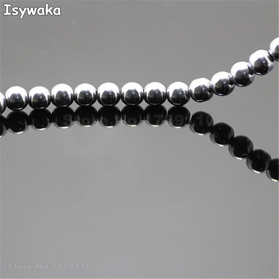 

Isywaka Shining Silver Color 80pcs 8mm Round Smooth Glass Beads Loose Spacer Bead for DIY Jewelry Making Austria Crystal Beads