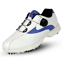 Мужская обувь для гольфа из натуральной кожи; водонепроницаемая обувь для гольфа; Мужская дышащая обувь; нескользящая спортивная обувь для тренировок; D0604