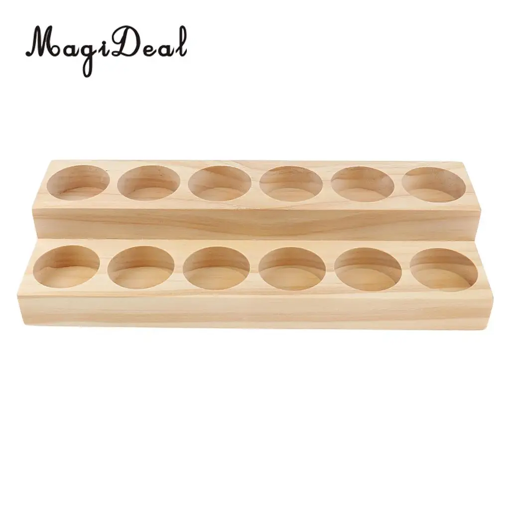 2X High Quality Wood Essential Oil Displaying Storage Rack Holder Organizers TWO LAYERS AND ONE LAYER	
