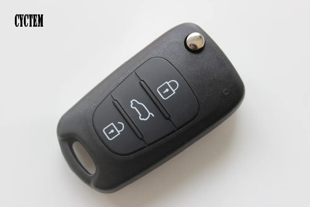

New 3 Buttons Flip Remote Key Shell Car Keys Blank Case Cover Fit For Hyundai I30 IX35 Kia With Logo + Free Shipping
