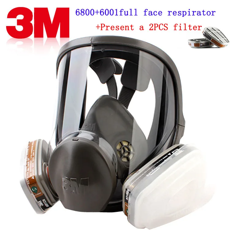 М 3 м 6001 + 6800 респиратор противогаз Защита бренда м 3 м Респиратор маска против органического газа Паровая живопись пестицидная противогаз