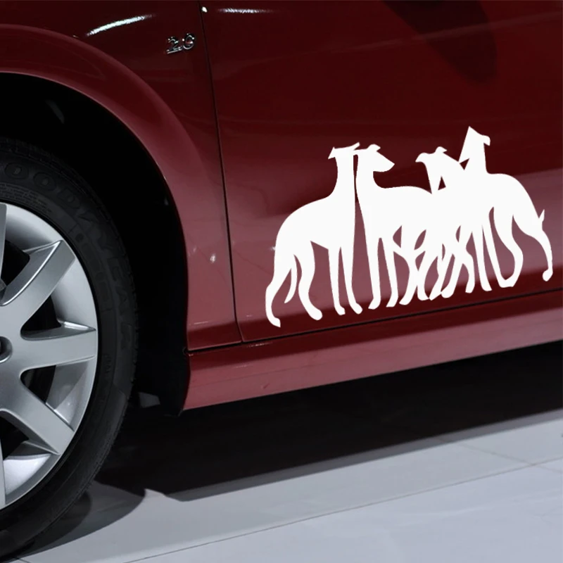 

HotMeiNi 3 Sizes 13 Colors United Fight Team Greyhounds Dog Pets Deep Friendship Car Stickers Window Bumper Decor Vinyl Decals