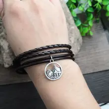 SanLan украшение поход на открытом воздухе подарки прекрасный сосновый браслет с деревом под горой Пешие прогулки ювелирные изделия