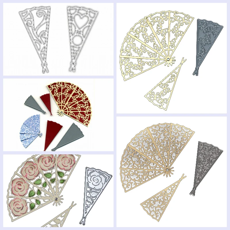 

Classic Fans Arch Shape Metal Cutting Dies Stencil Scrapbook Album Embossing For Gift Card Making Handcraft 2019 New