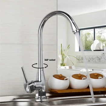 

Delicate Reasonable in Price Kitchen Faucet Chrome Polished Basin Faucet Hot and Cold Water Swivel Mixer Tap
