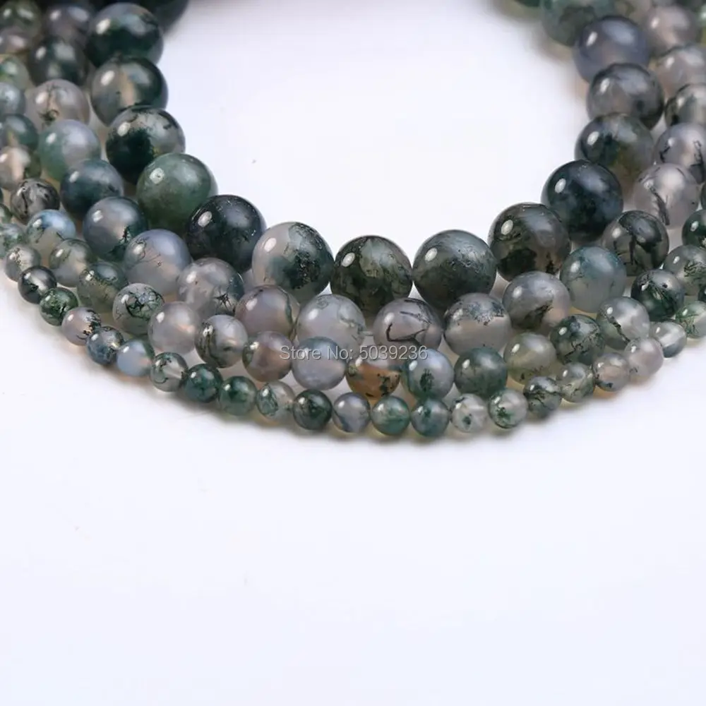 

Bulk Wholesale Grass Agates Beads Natural Stone Round Loose Beads 4 6 8 10mm DIY Bracelet Jewelry Making Accessories