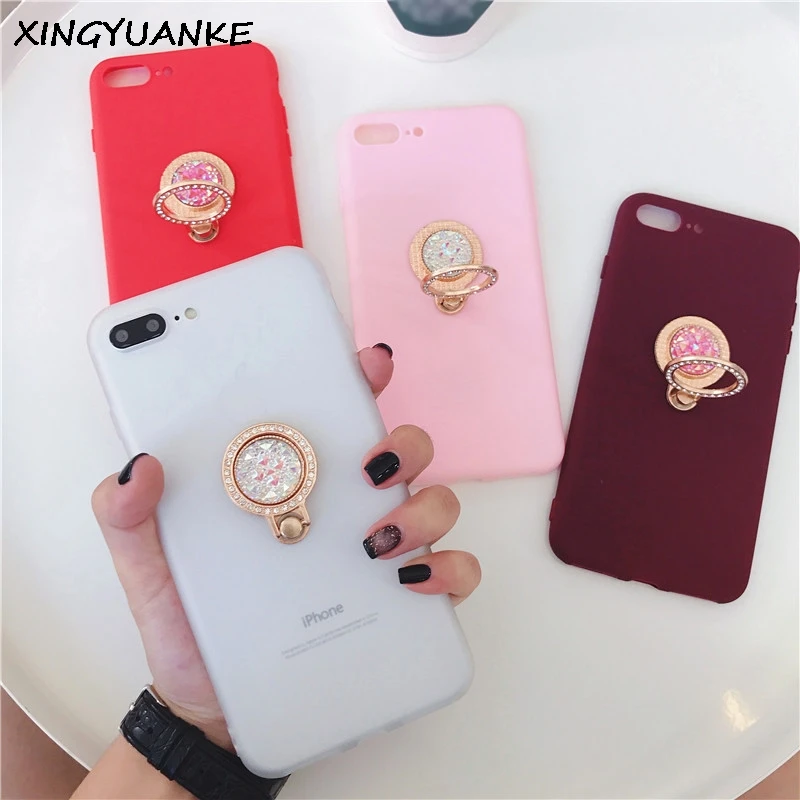 XINGYUANKE 3D Glitter Stand Case For Meizu M2 Note Luxury Diamond Ring Coque Meilan 2 Soft Silicone Cover |