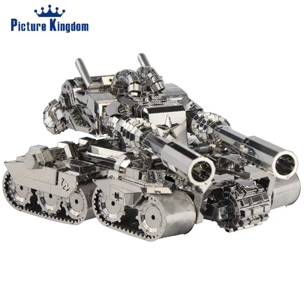 Picture Kingdom 3D Metal Puzzle Apocalypse Tank Building Model DIY 3D Metal Puzzle Kits Jigsaw Toys Picture Kingdom 3D Metal Puzzle Apocalypse Tank Building Model DIY 3D Metal Puzzle Kits Jigsaw Toys