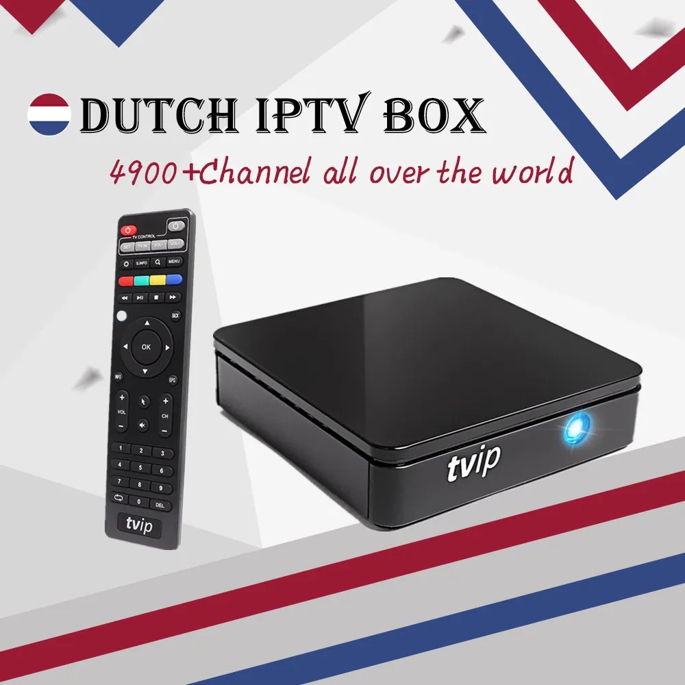 

Dutch IPTV Box TVIP 412 Android &Linux OS tv box+1 year 4900+Live&VOD Arabic Dutch Spain France Portugal smart set top tv box