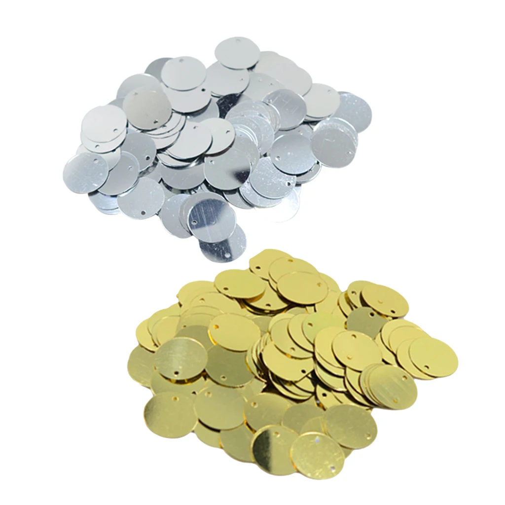 fityle 260Pcs DIY Loose Sequins Paillettes Sewing Appliques For Scrapbooking Bag Clothing Decor Crafts
