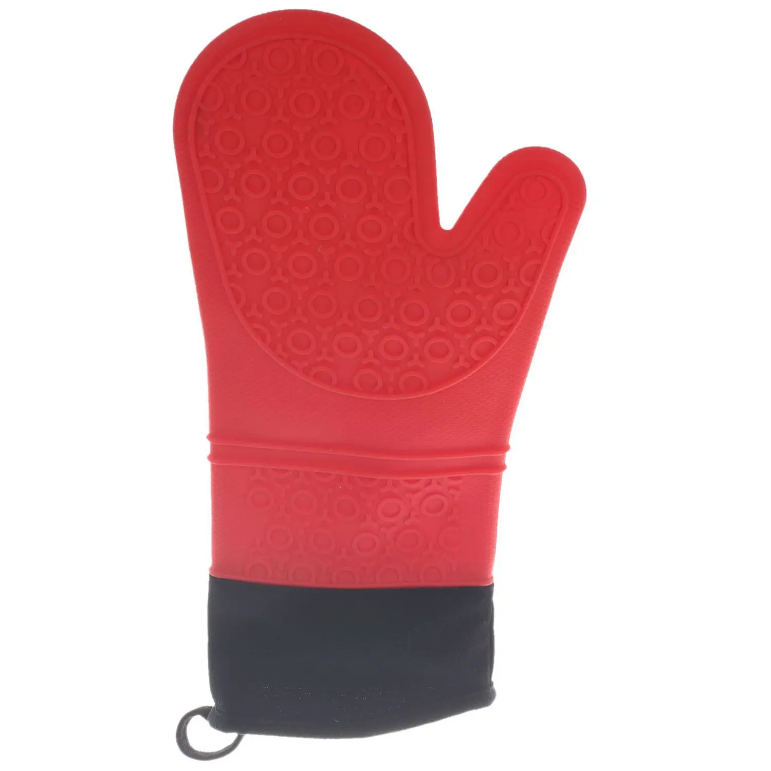 Silicone Oven Mitt Cooking Mitt with Extra Long Canvas Stitching Glove