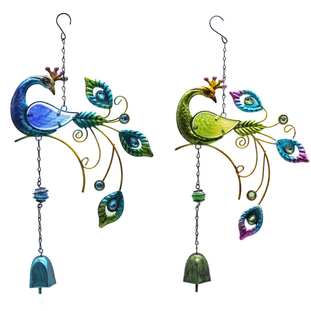 Pavo Real colgante adorno decoración del hogar jardín viento Chime patio accesorios exhibición al aire libre artesanía colorida Pavo Real colgante adorno decoración del hogar jardín viento Chime patio accesorios exhibición al aire libre artesanía colorida
