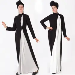 Модное классическое мусульманское женское платье с длинным рукавом abaya