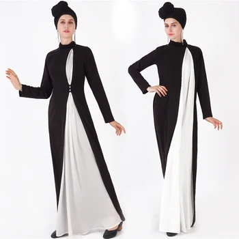 

Fashion Classic Collage Muslim Women's Dress Gown Arab Long Sleeve Atmospheric Abaya