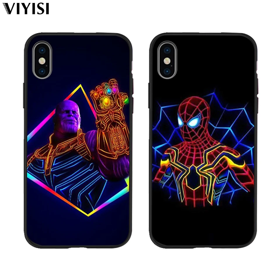 

For Apple iPhone X Case 7 8 6 6S Plus 5 5S SE XS MAX XR Etui Coque Fundas Marvel Avengers Heroes Deadpool Spider-Man Phone Case