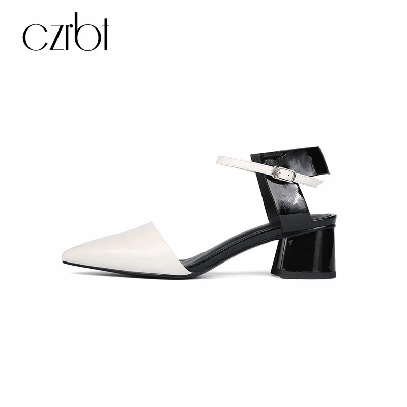 Boucle Czrbt Bout Talons Black yellow Chaussures Sandales D'été Femmes Hauts Cheville Pointu 2018 Concis Parti Sangle Robe Svt8rSq