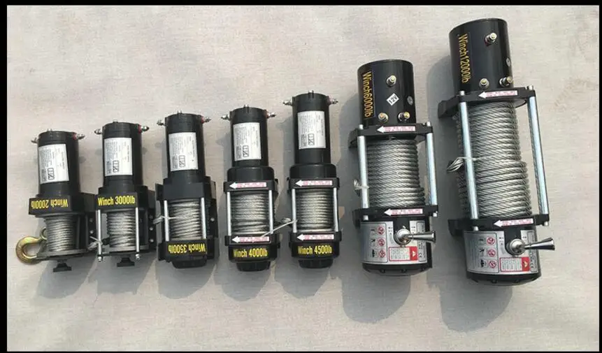 4000lbs12V 24V портативный медный сердечник мотор лебедка восстановление мощности