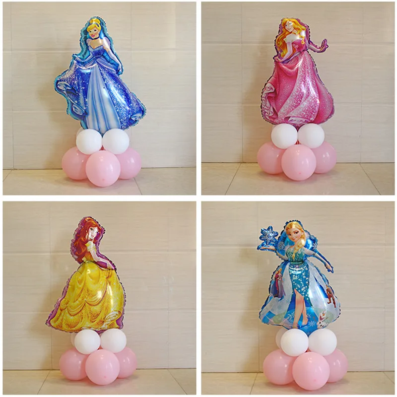 11 шт 93*55 см Белоснежка Эльза пять принцесс на день рождения фигурки фольгированные шары надувные украшения на день рождения гелиевые шары