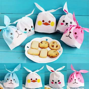 

Baking Package Biscuits Snack Rabbit Ear Wedding Favors 10PCS/Lot Festival Supplies Gift Bags Cute For Candy Cookie Bags
