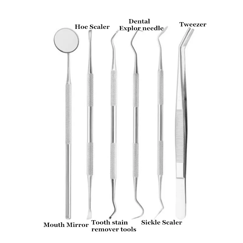 2 шт. набор стоматологических инструментов из нержавеющей стали инструмент для удаления зубного камня зеркало для рта зубные