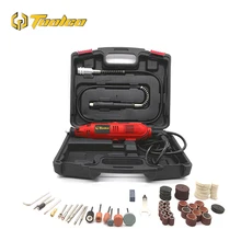 Toolgo электрическая мини дрель шлифовальный станок гравер полировальная машина с переменной скоростью Dremel роторный инструмент с 100 шт. аксессуары