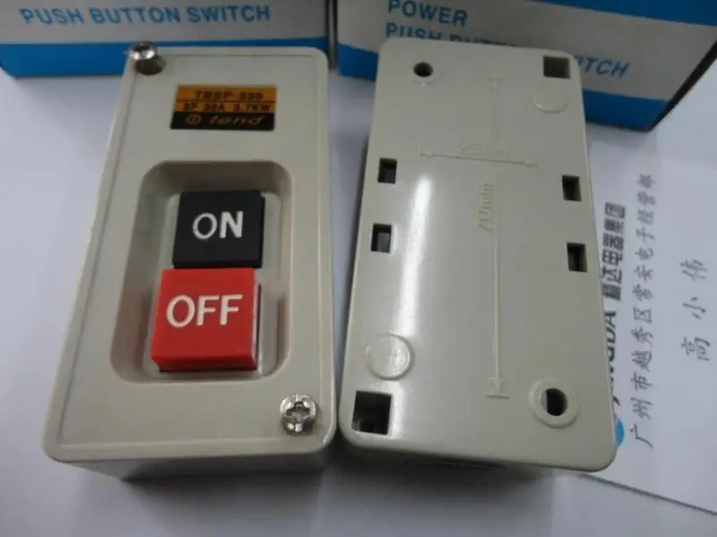 

5pcs TBSP-330(CBSP-330) 3P Power Pushbutton Switch 30A 3.7KW
