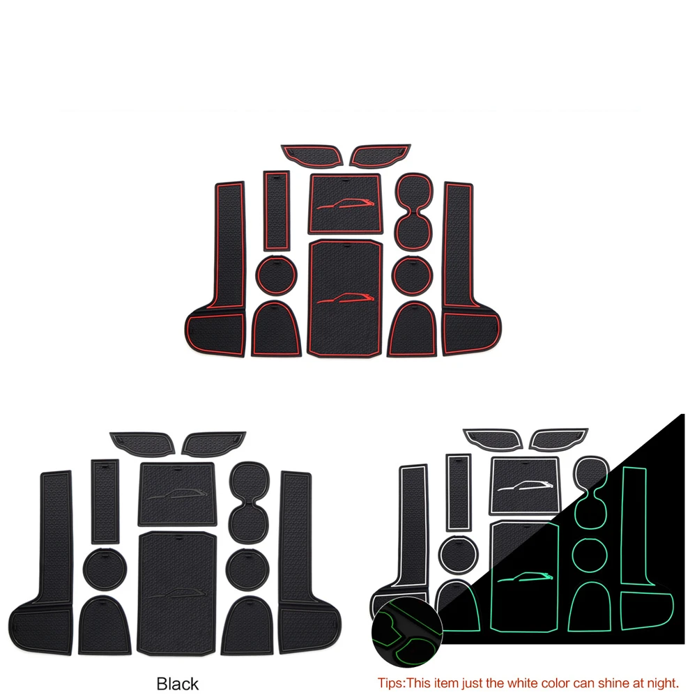Автомобильный Стайлинг, 12 шт., прорезиненный коврик для межкомнатной двери, Противоскользящие коврики для Mitsubishi Eclipse Cross