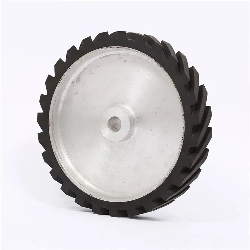 

250*50mm Serrated Belt Grinder Rubber Wheel Abrasive Sanding Belt Contact wheel