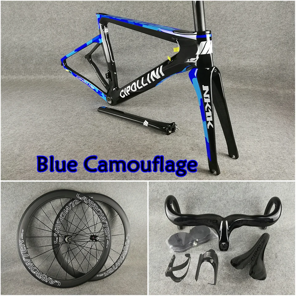 3K Камуфляж синий MCipollini NK1K карбоновые рамы Cipollini руль седло бутылки клетки 50 мм