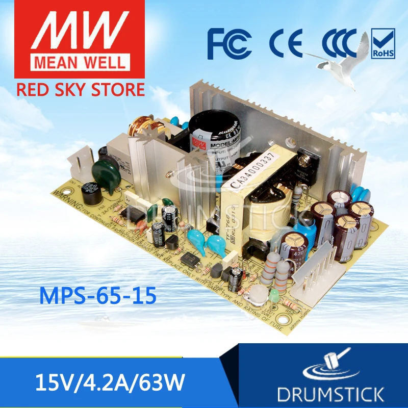 

MEAN WELL MPS-65-15 15V 4.2A meanwell MPS-65 15V 63W Single Output Medical Type