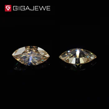 

GIGAJEWE Moissanite Marquise Cut Yellow Color Beads DIY Gem Stone Hardness Stone For Classic Fashion Jewelry
