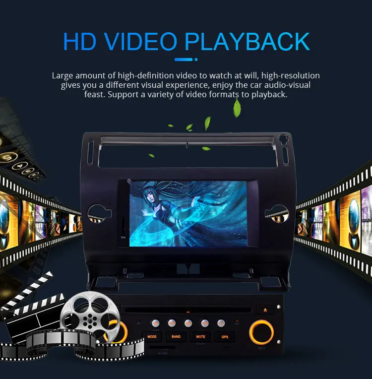 Flash Deal LJHANG Android 9.0 Car Multimedia Player For Citroen C4 C-Triomphe C-Quatre 2004-2012 WIFI GPS Navi 1 Din Car Radio Stereo Audio 4