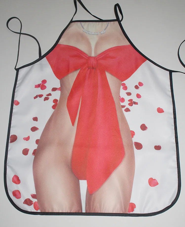 

1PC Sexy Novelty Apron Sexy Kitchen Aprons for Women Funny Naked BBQ Party Bar Aprons Cooking Apron Waiter Cooking Tools NF 001
