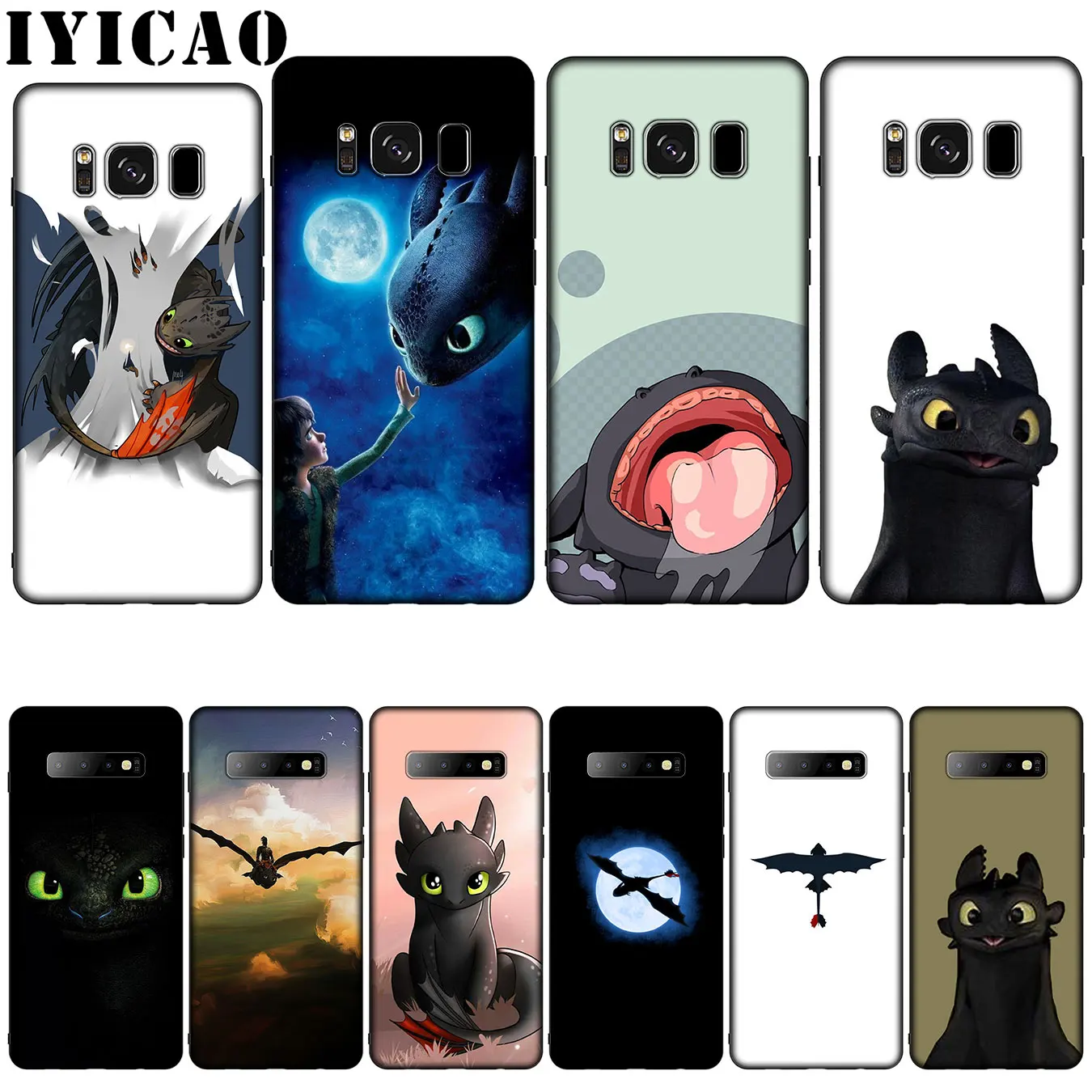 

IYICAO toothless How To Train Your Dragon Stylishness and Elegance Soft Case for Samsung Galaxy S10 S9 S8 Plus S6 S7 Edge S10e E
