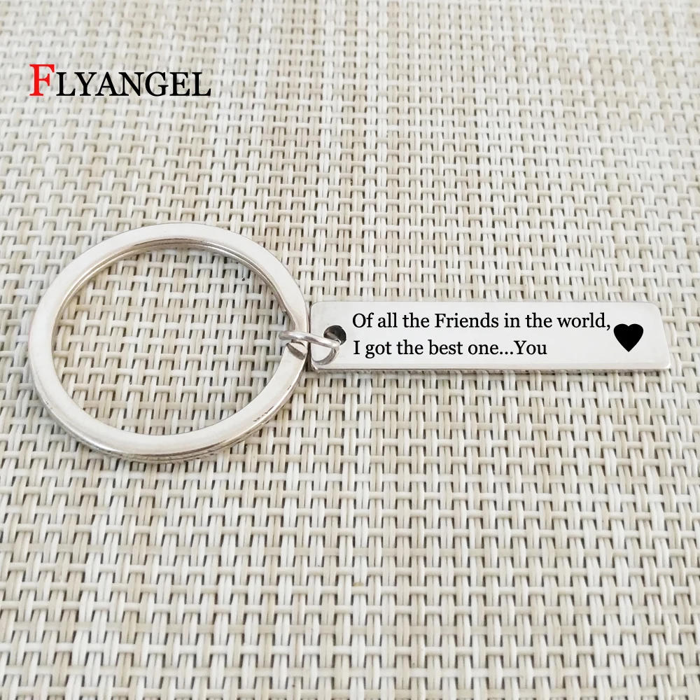 

Best Friends Keychains Lettering"I got the best one you" Charming Keyring Personalized Gift For Women Men Friends Car Key Chains