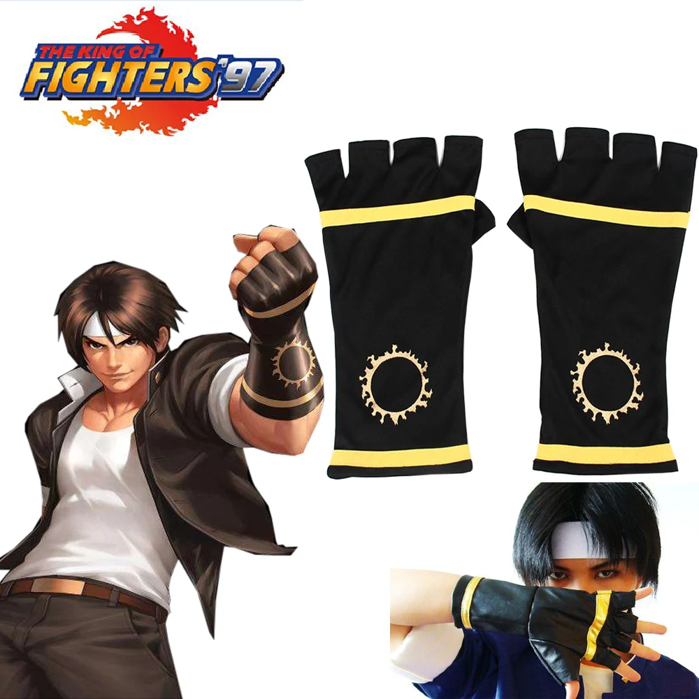 KOF Кинг бойцов s97 Kyo Кусанаги черные боевые перчатки игра Хэллоуин Карнавал