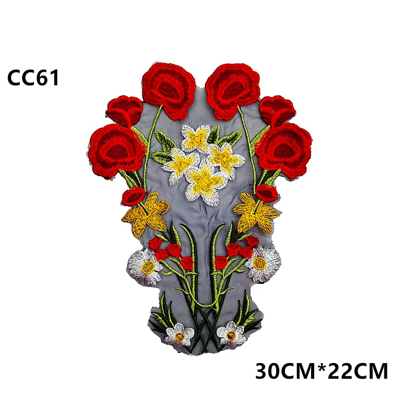 Colour tcnuh venice network hot melt flower patch lace applique on Colour tcnuh venice network hot melt flower patch lace applique on