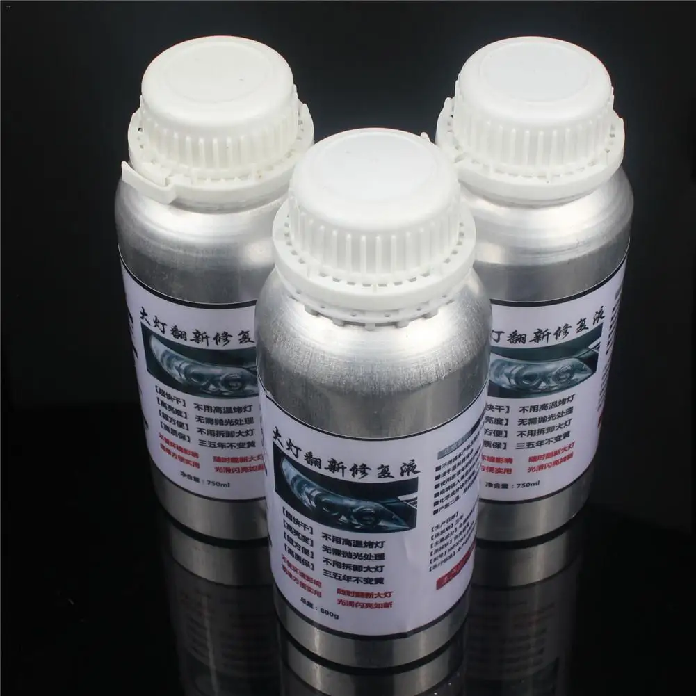  800ML Car Headlight Repair Refurbishment Liquid Auto Headlight Restoration Agent Kit Scratches Lamp